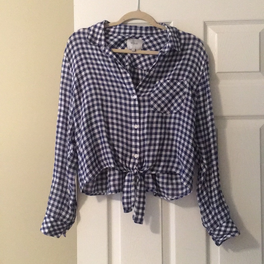 RAILS blue gingham top **worn once**